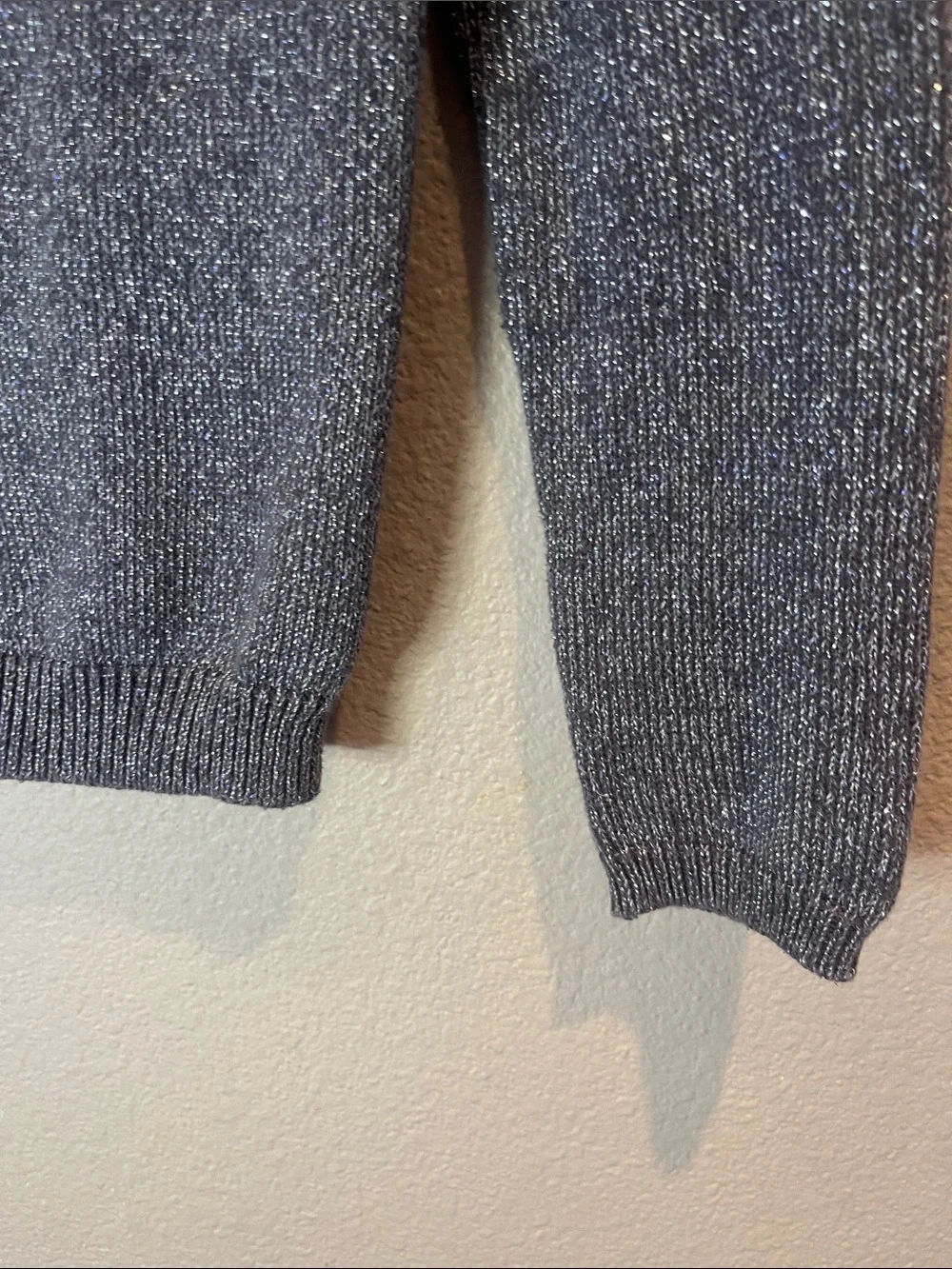 Gymboree Girl’s Silver Gray Sparkly Sweater Size Large 10-12
